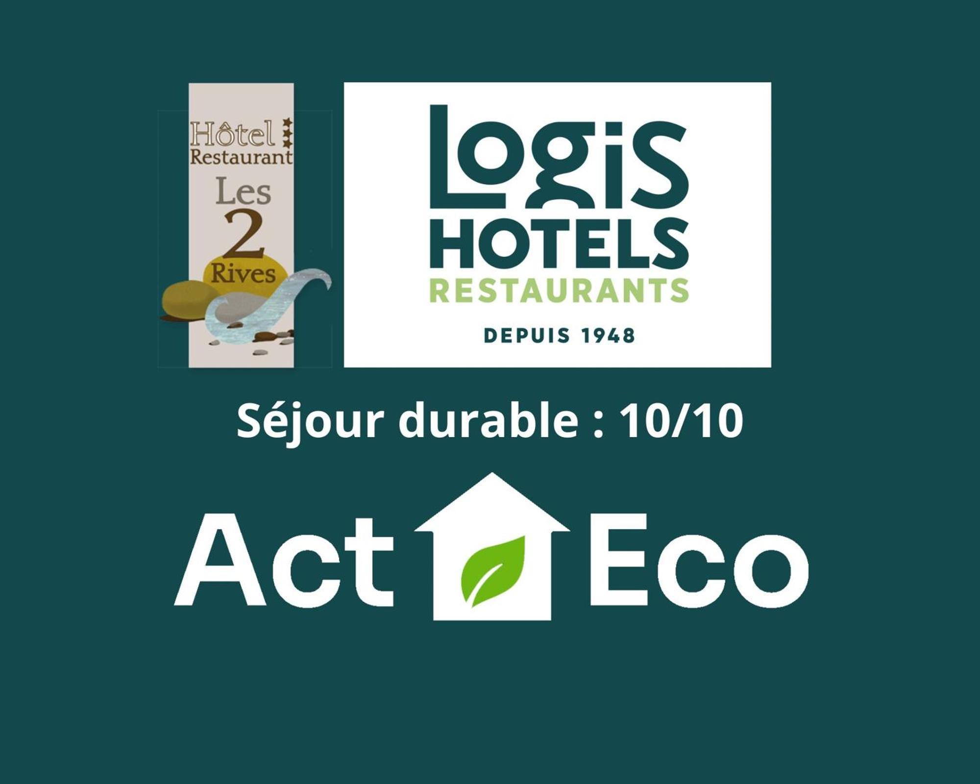 Logis Hotel Restaurant Les 2 Rives - A75, En Bordure De Riviere Banassac Εξωτερικό φωτογραφία